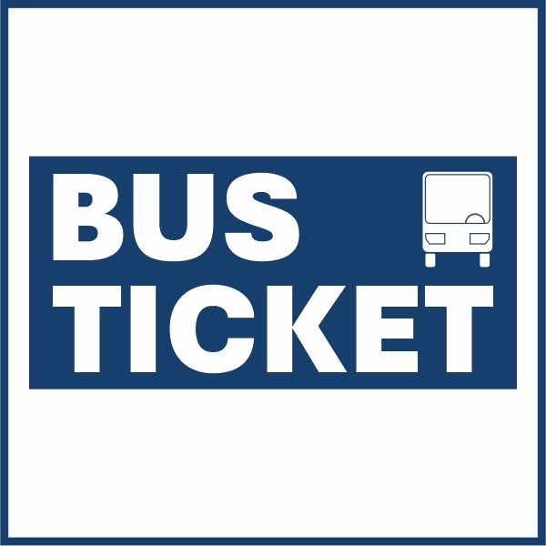 Pictograph of a bus ticket.