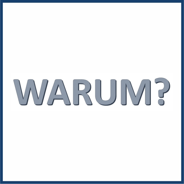 Piktogramm des Textes "WARUM?"