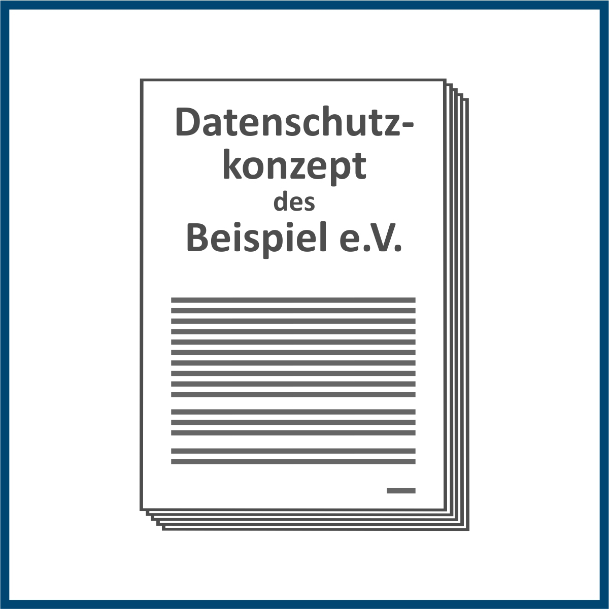 Piktogramm des Dokumentes eines Datenschutzkonzepts