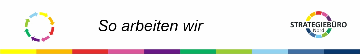 Logo des Strategiebüro Nord mit dem Text "So arbeiten wir"