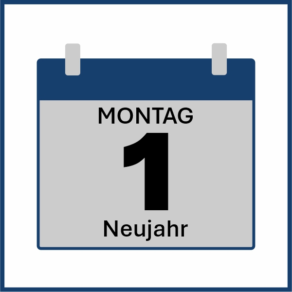 Pictograph of a calendar leaf, date January, 1st